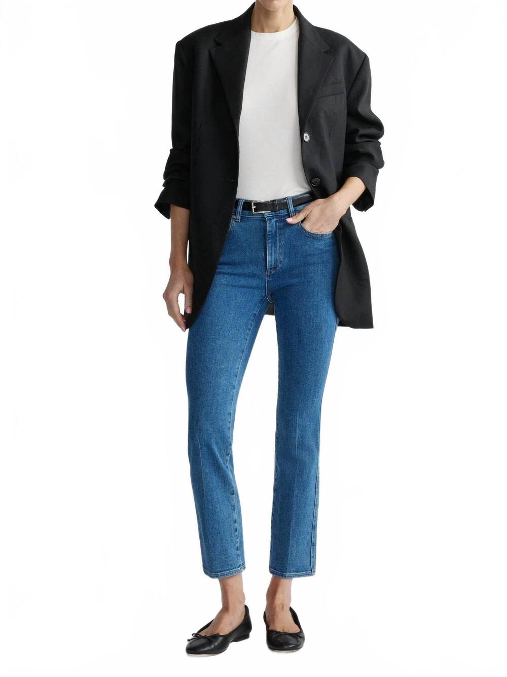 NEW DL1961 - WOMEN'S mara straight mid rise instasculpt ankle jeans in north bea